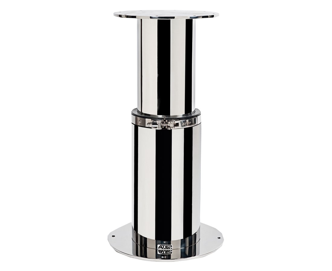 Gamba tavolo inox manuale tonda