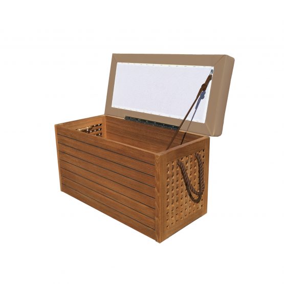 Baule marino con coperchio in tessuto