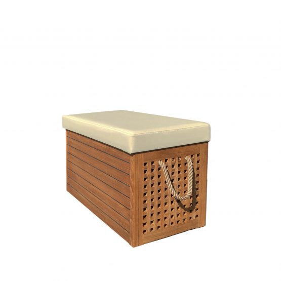 Baule marino con coperchio in tessuto