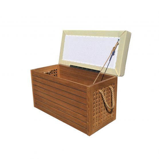 Baule marino con coperchio in tessuto