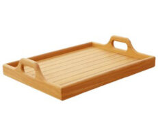 Vassoio in teak gommato