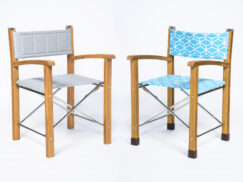 Poltroncina inox e teak