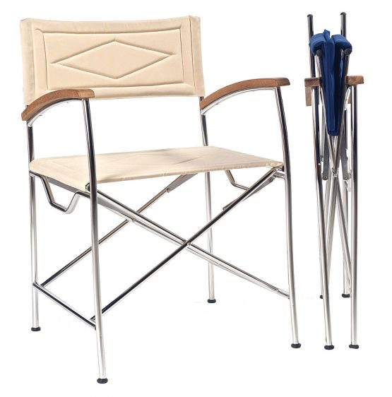 Poltroncina pieghevole inox